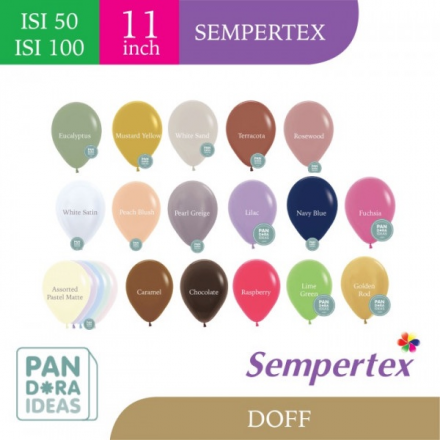 Grosir Balon Latex 12" Merk Sempertex | Eucalyptus White etc