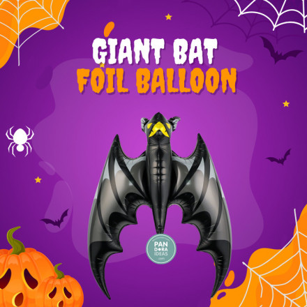 Halloween Giant Bat Foil Balloon | Balon Foil Kelelawar Besar