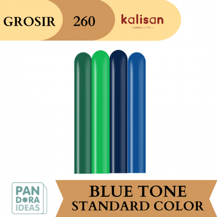 GROSIR Balon Latex 260 Kalisan Blue-Green Tone | Balon Panjang